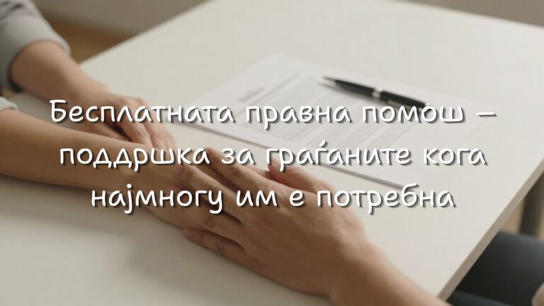 Бесплатната правна помош – поддршка за граѓаните кога најмногу им е потребна